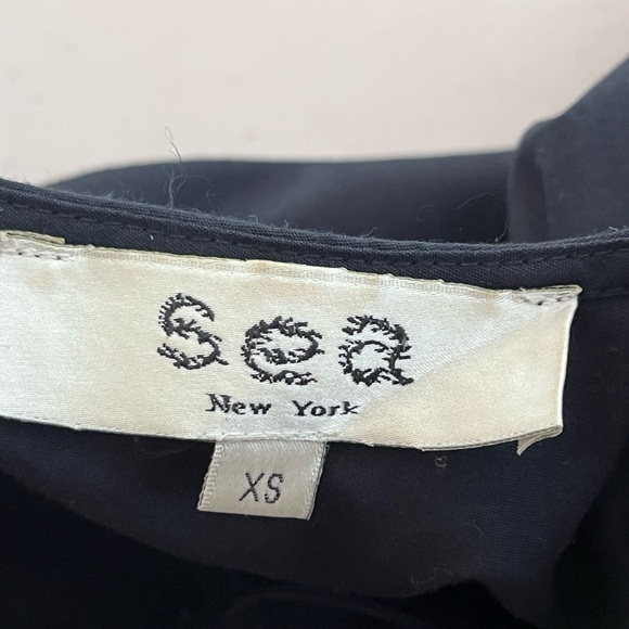 Sea New York 100% Cotton Puff Sleeve Sz XS Minimalist Babydoll Tiered Maxi Dress - Picture 9 of 16